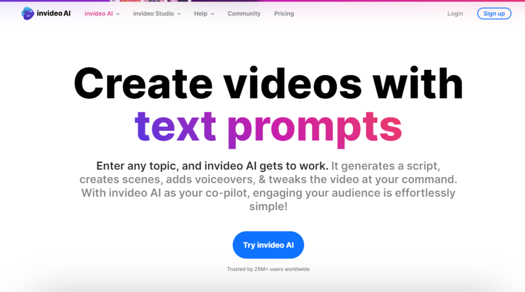Invideo AI review, text to video generation with a single prompt