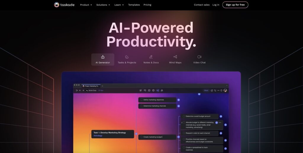 taskade ai powered productivity