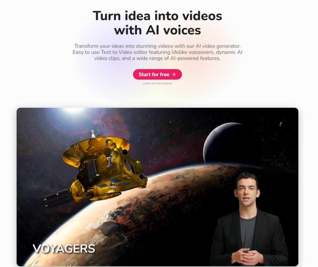 Fliki AI free text to video creation