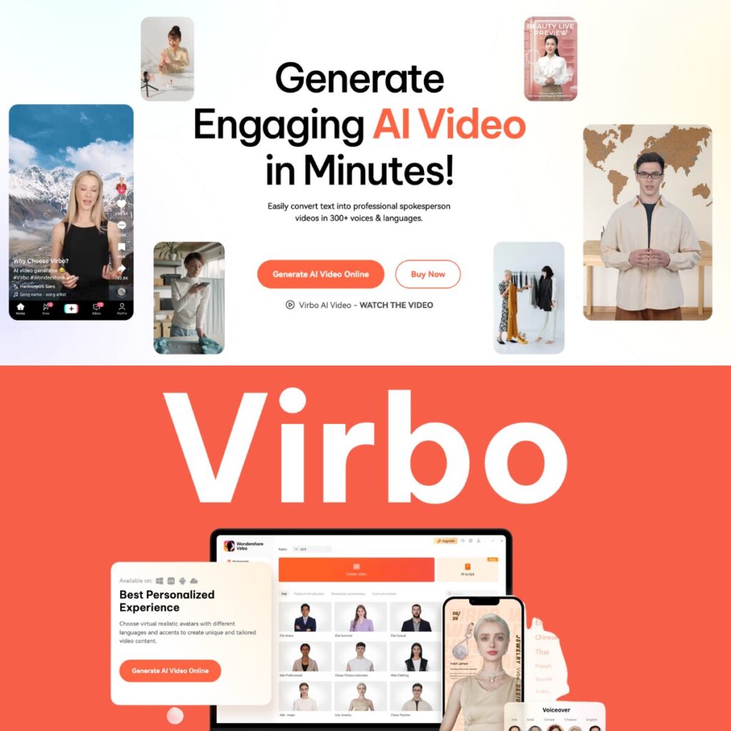 Wondershare Virbo AI video avatar in minutes