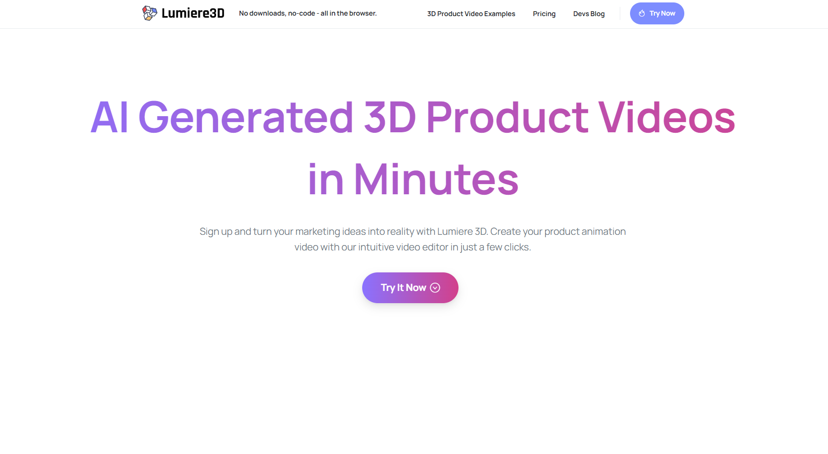 Lumiere 3D AI Generated 3D Product Videos in Minutes