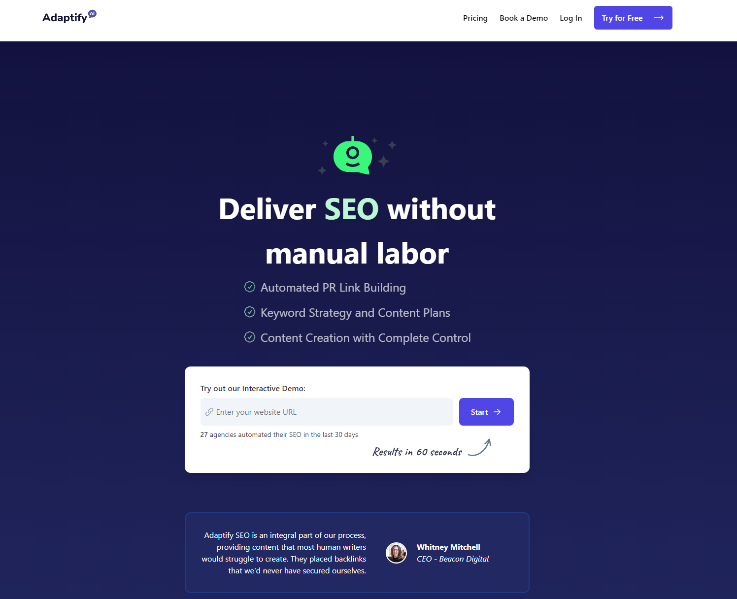Adaptify Deliver SEO without manual labor