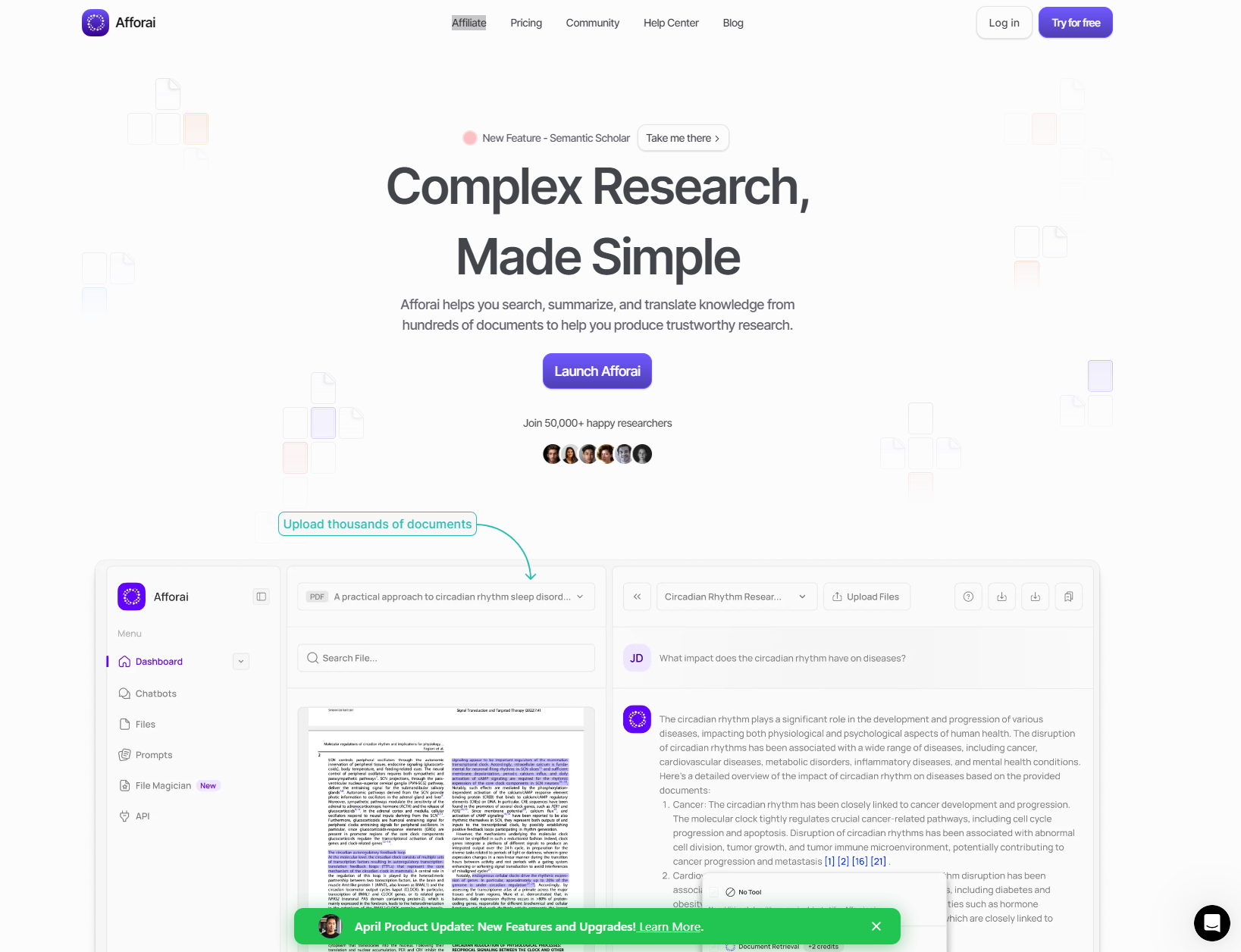 Afforai Complex Research, Made Simple