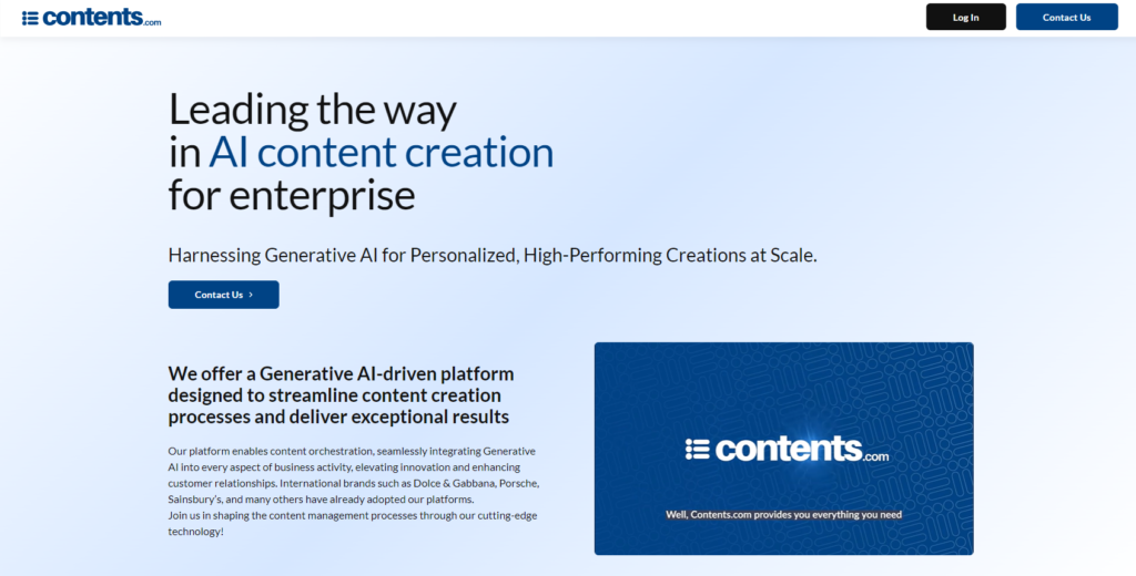 Contents AI Harnessing Generative AI for Personalized, High-Performing Creations at Scale