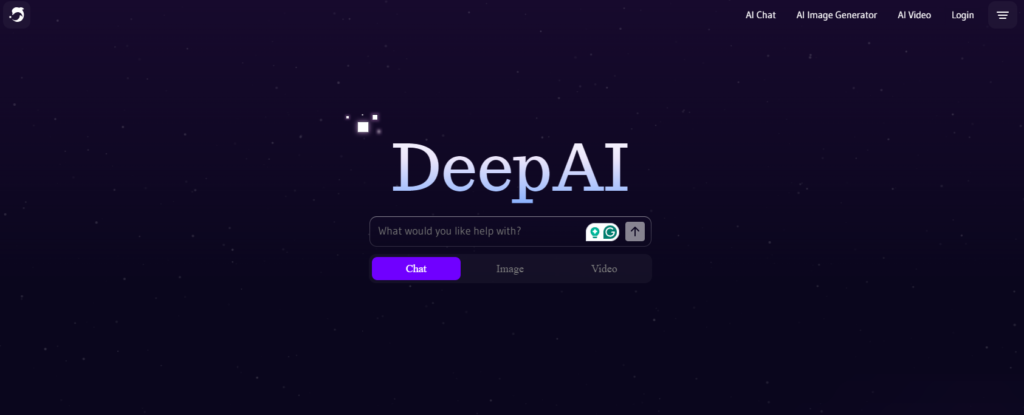 DeepAI, image and video generator