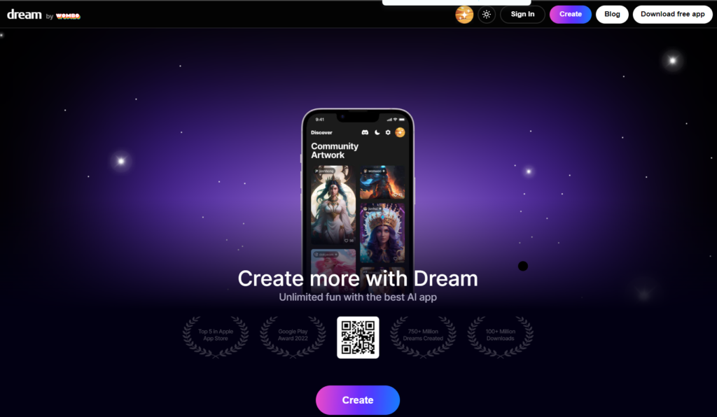 Dream by wombo free ai art generator