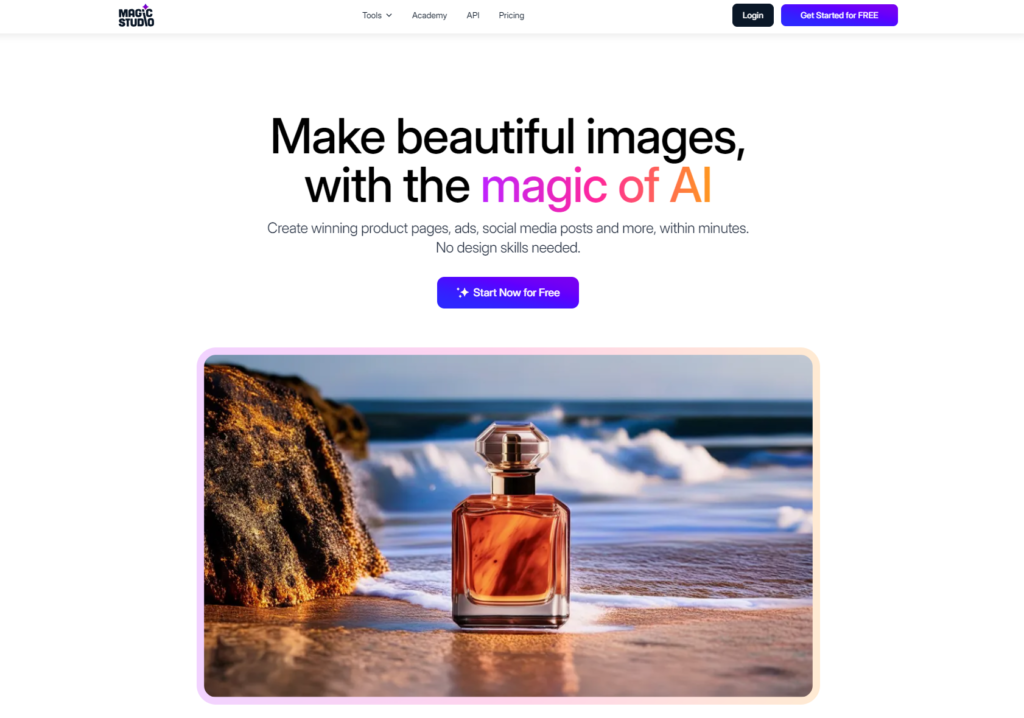 Magic Studio Create winning product pages, ads, social media posts and more, within minutes