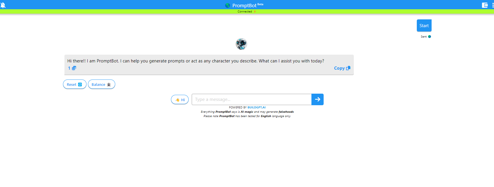 MessengerX PromptBot prompt generator