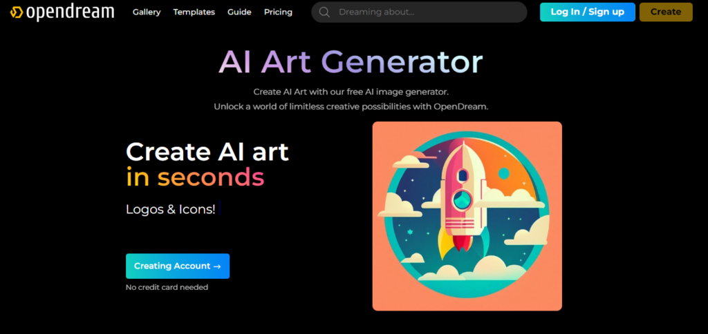 OpenDream AI art generator