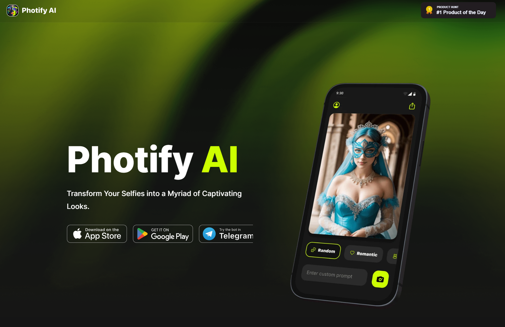 Photify AI transform your selfies with captivating looks