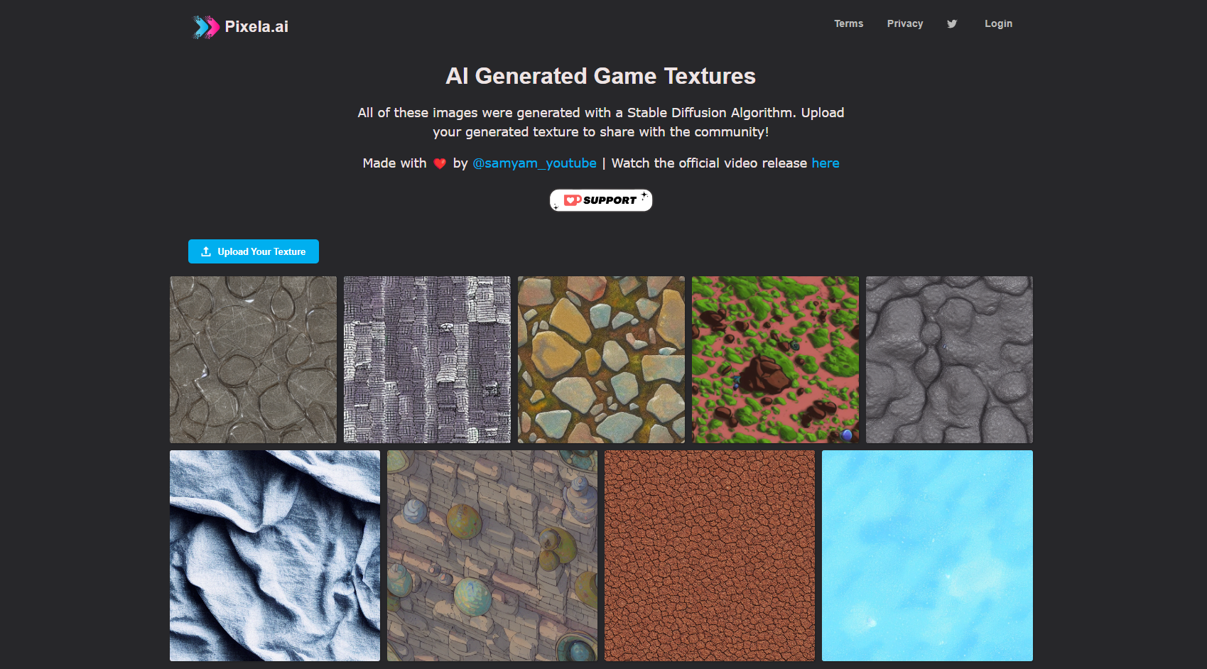 Pixela, AI generated game textures
