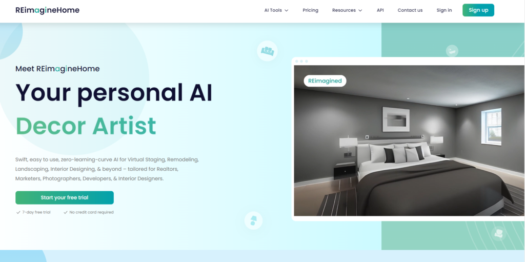 REimagine Home interior design generator and virtual staging assistant