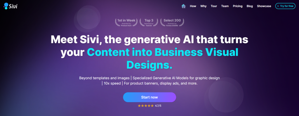 Sivi, the generative AI that turns your Content into Business Visual Designs