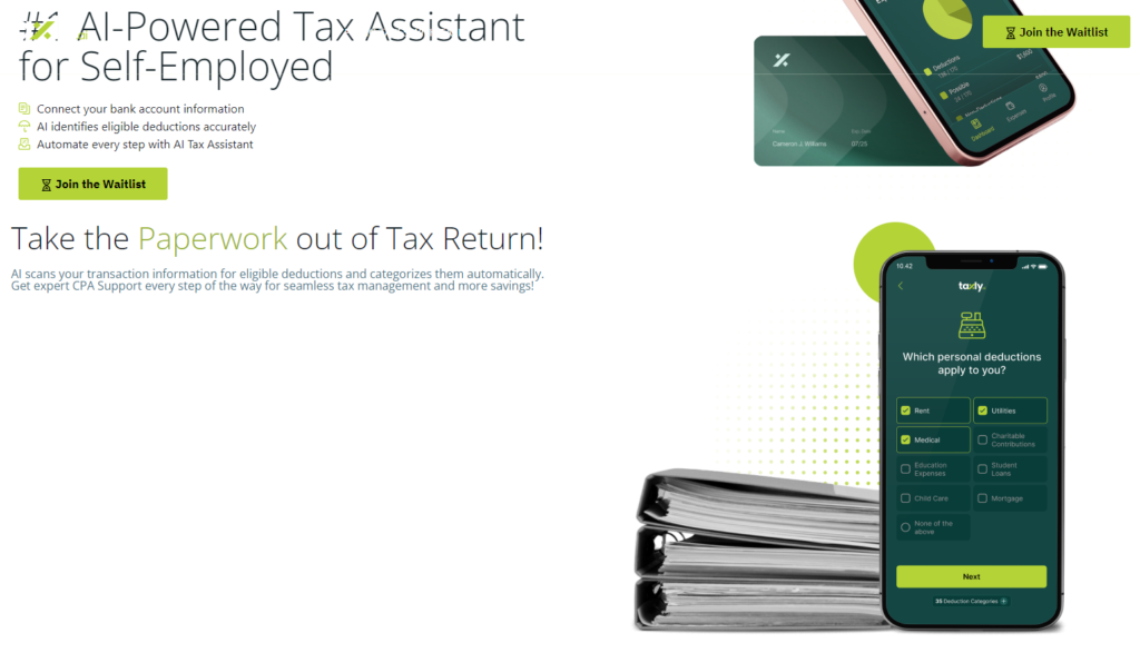 Taxly AI powered tax assistant for self-employed