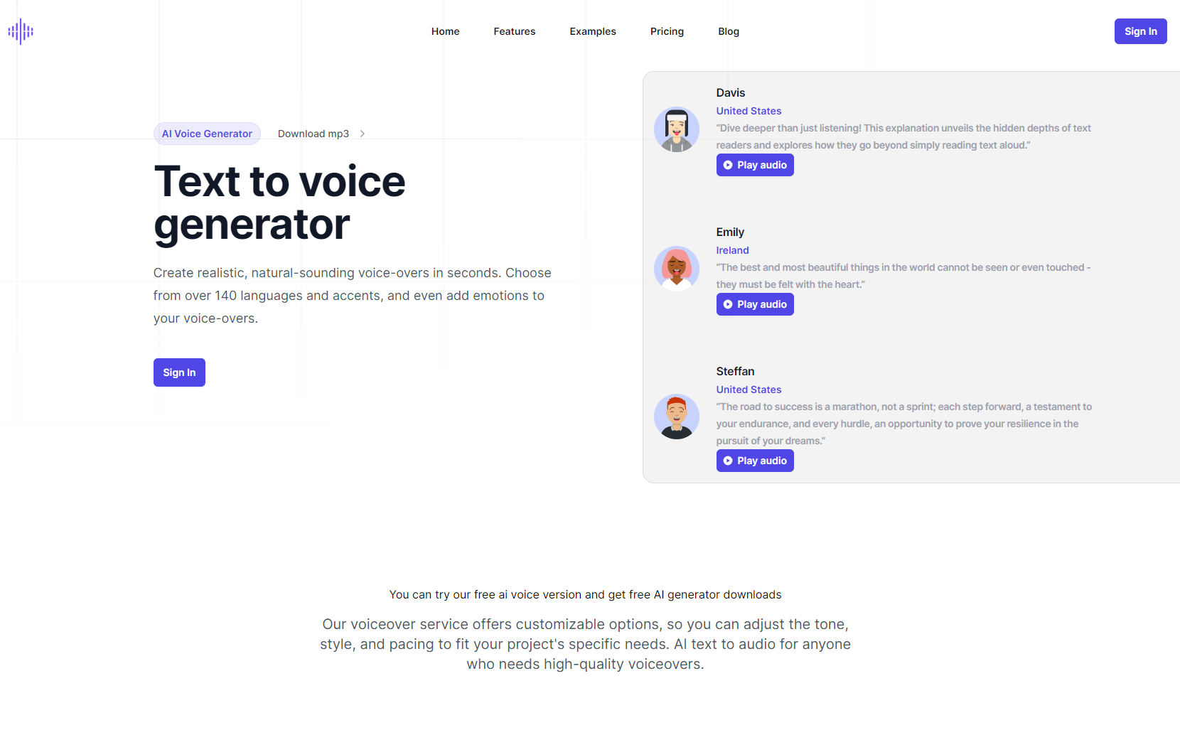 Voxify Create realistic, natural-sounding voice-overs in seconds