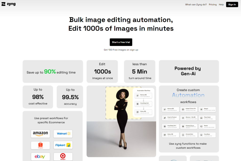 Zyng AI, automate bulk image editing in minutes